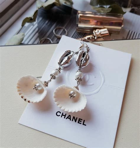 chanel shell earrings|chanel earrings website.